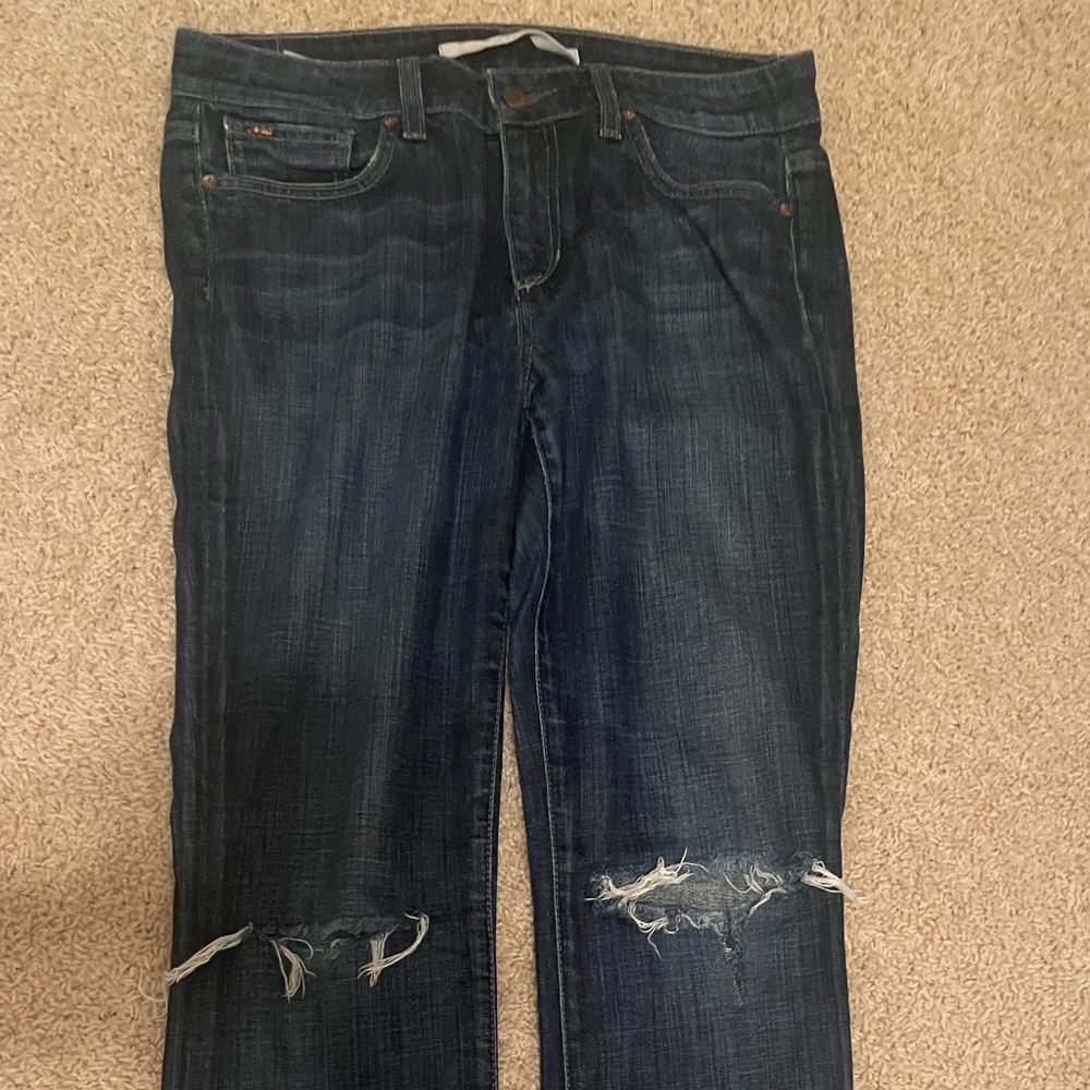 Joes jeans size 27 with ripped knees